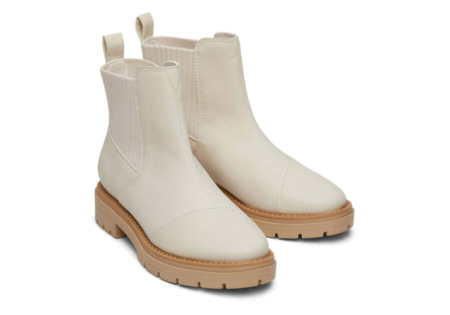 Women's Natural Synthetic Cort Boots | TOMS