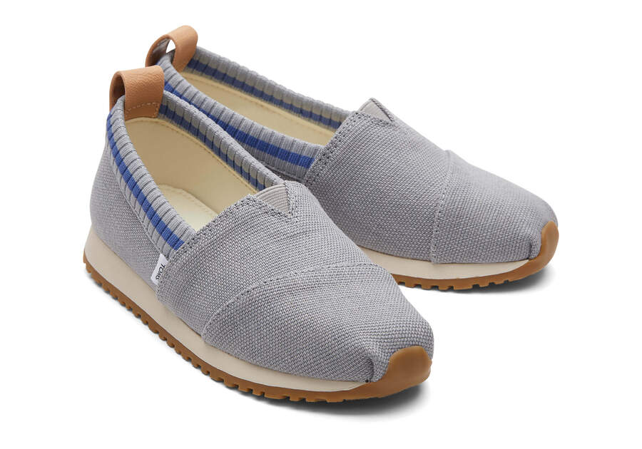 Youth's Grey Heritage Canvas Alp Resident Sneakers | TOMS