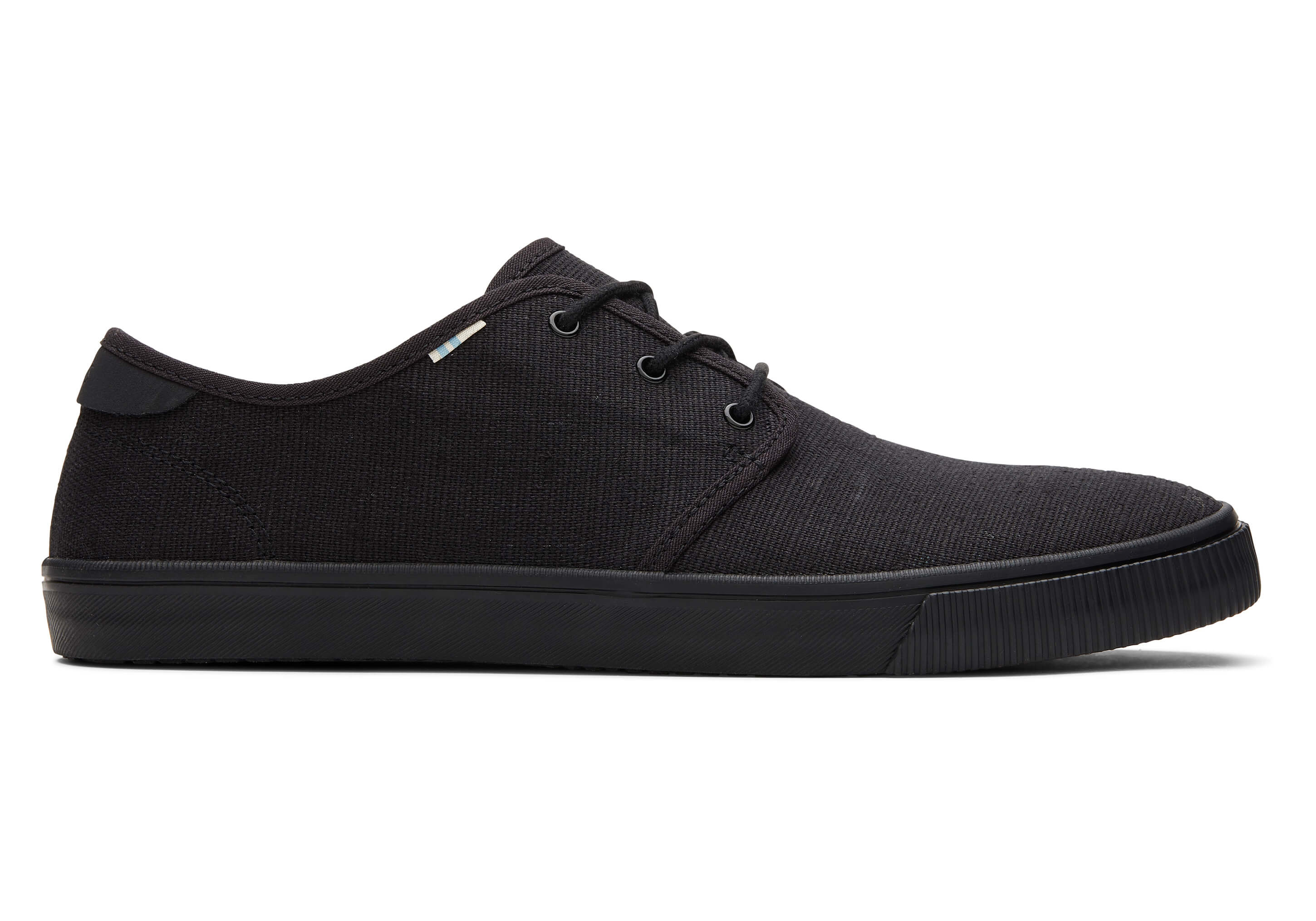 Black on Black Heritage Canvas Mens Carlo Sneaker Topanga Collection | TOMS