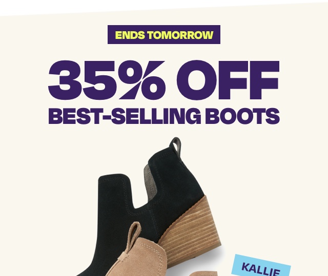 Ends Tomorrow - End of Season Sale 35 Off Best Selling Boots Shop Now